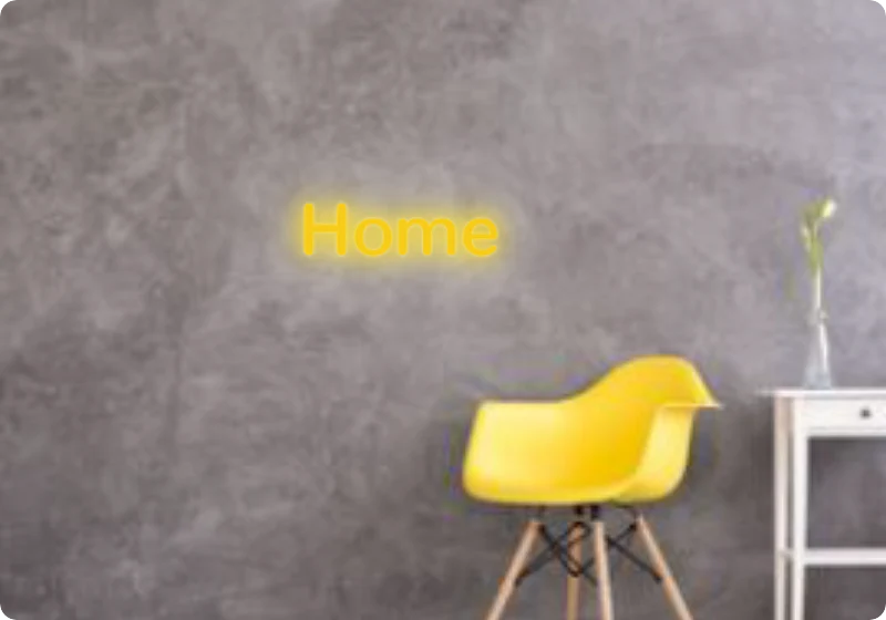 Custom text: Home