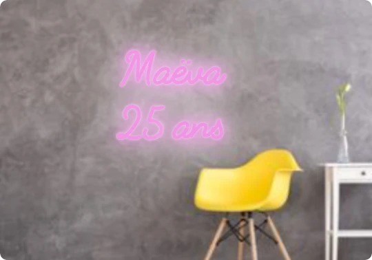 Custom text: Maëva 25 ans