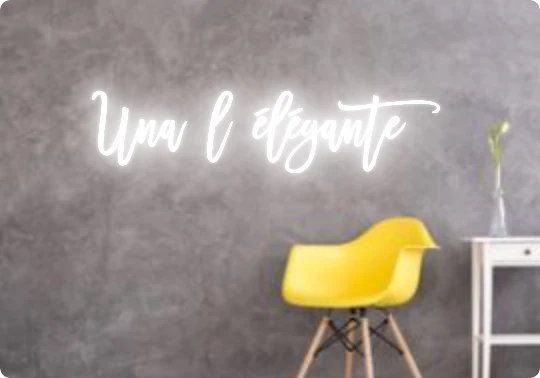 Custom text: Una l élégante