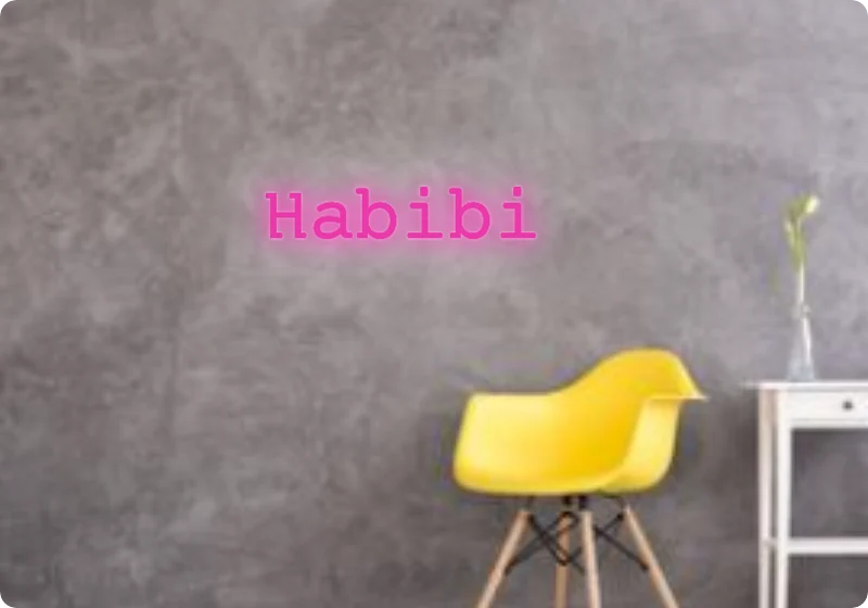 Custom text: Habibi