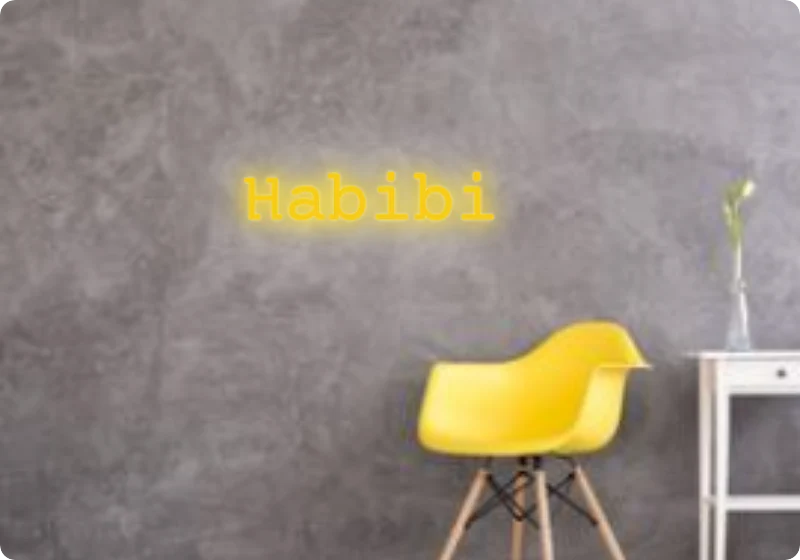 Custom text: Habibi