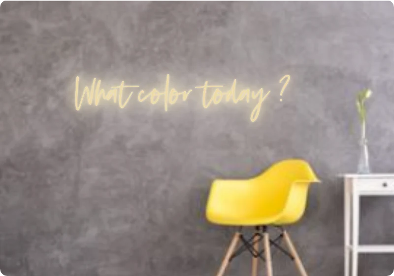 Custom text: What color today ?