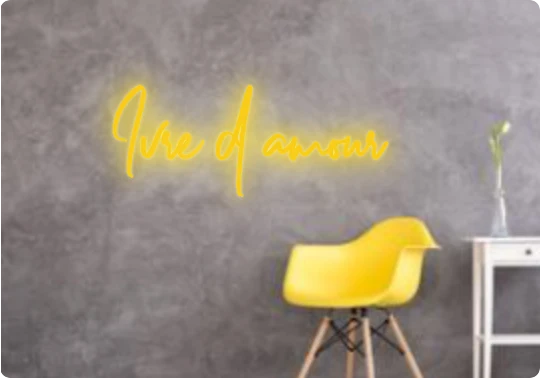 Custom text: Ivre d’amour