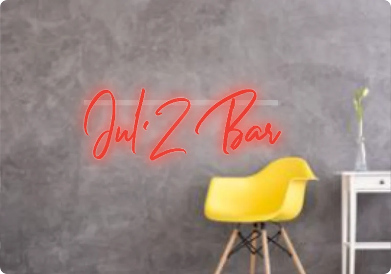 Custom text: Jul'Z Bar