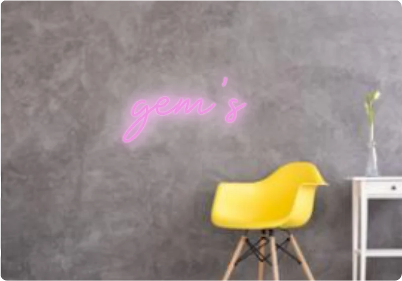 Custom text: gem’s