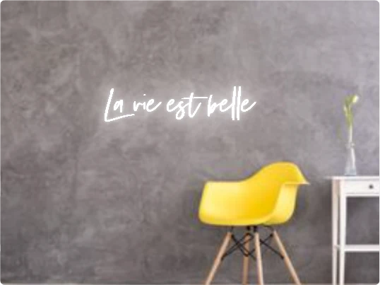 Custom text: La vie est belle