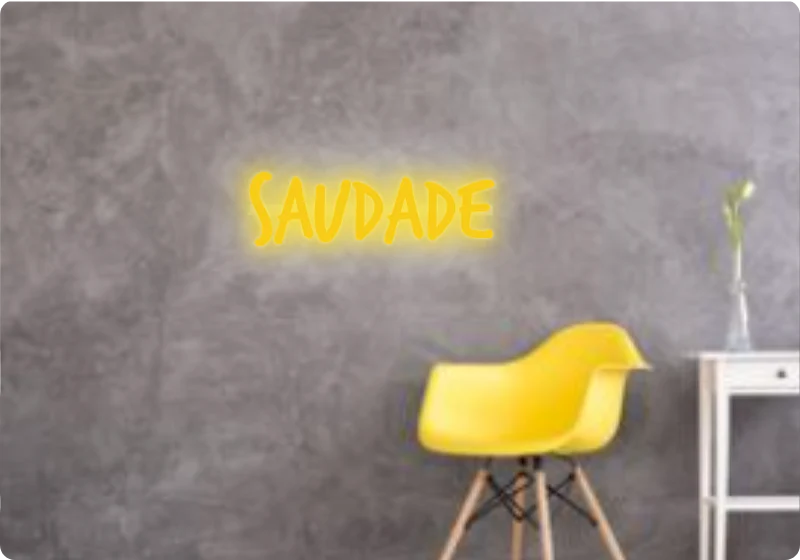 Custom text: Saudade