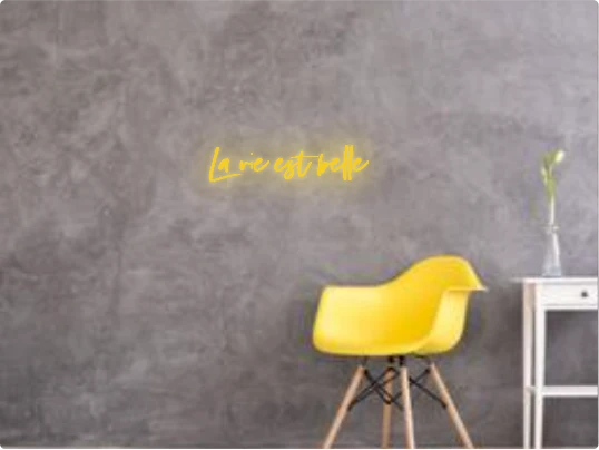 Custom text: La vie est belle