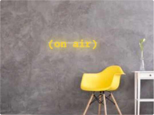 Custom text: (on air)