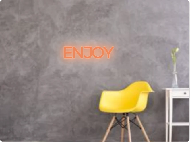 Custom text: ENJOY