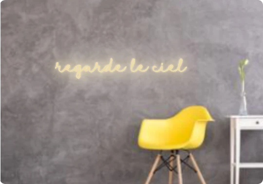 Custom text: regarde le ciel