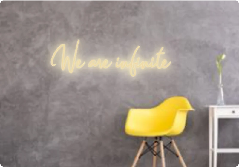 Custom text: We are infinite