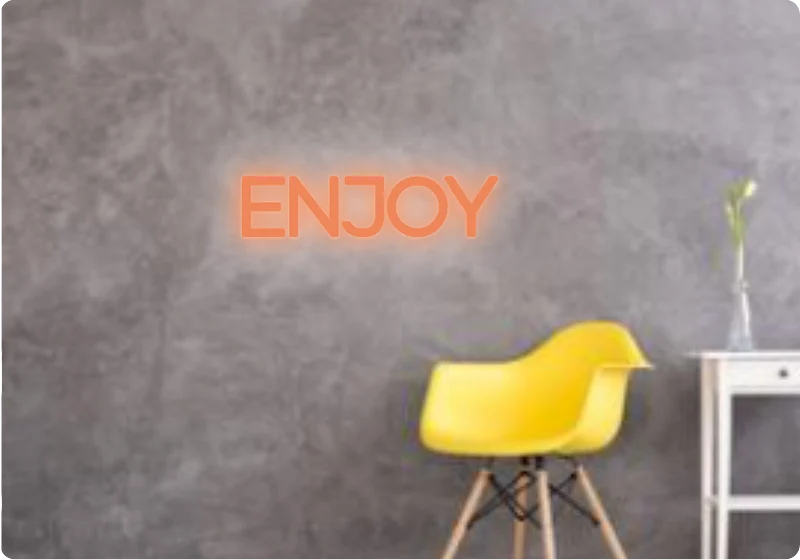 Custom text: ENJOY