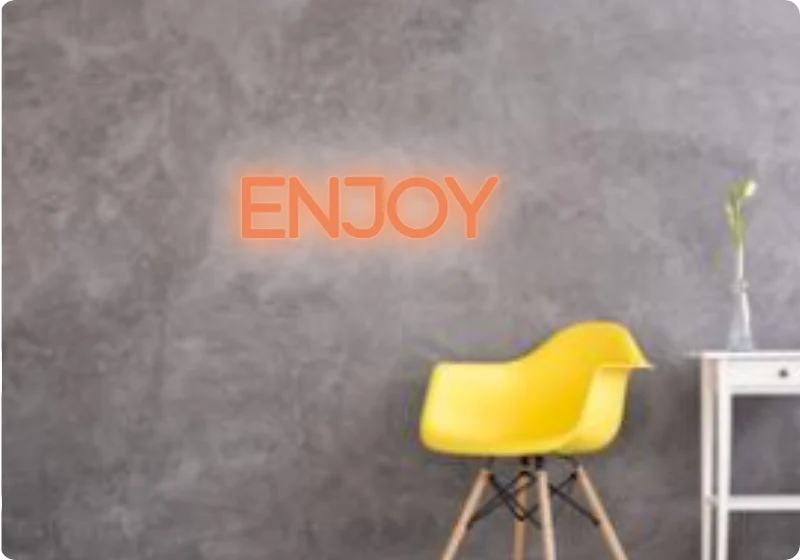 Custom text: ENJOY