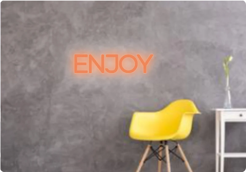 Custom text: ENJOY