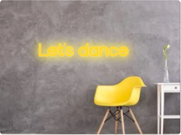 Custom text: Let's dance