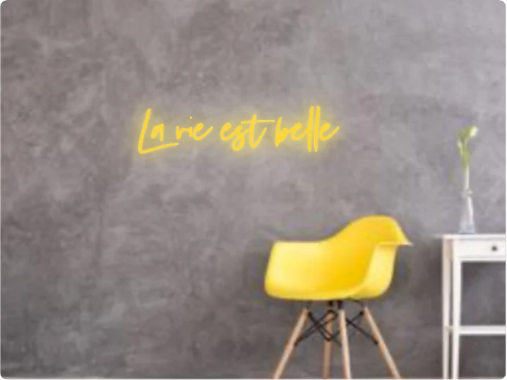 Custom text: La vie est belle