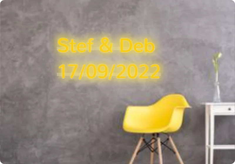 Custom text: Stef & Deb 17/09/2022