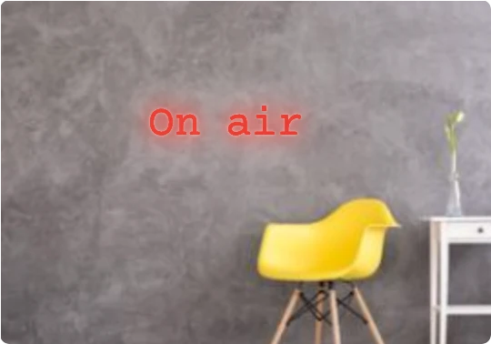 Custom text: On air