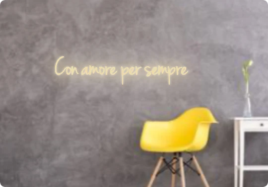 Custom text: Con amore per sempre