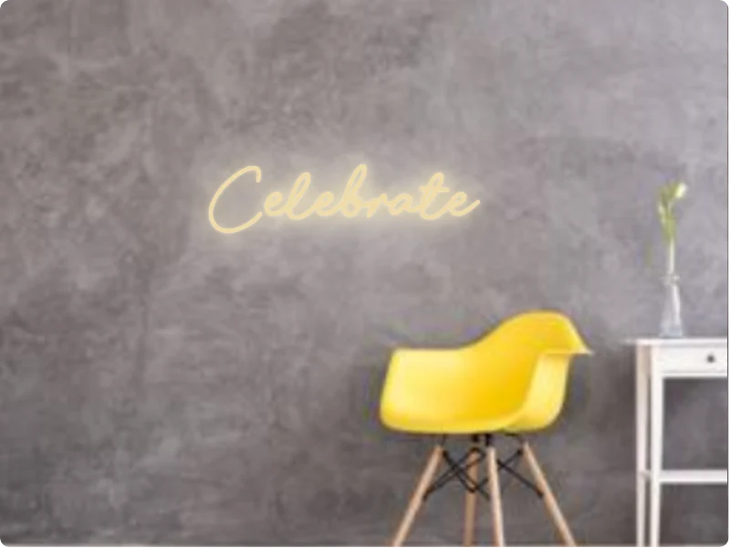 Custom text: Celebrate