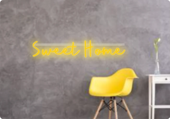 Custom text: Sweet Home