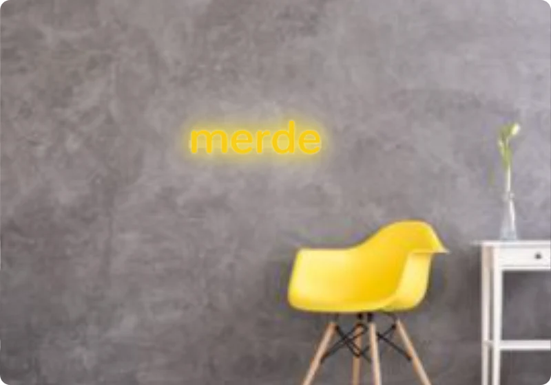 Custom text: merde