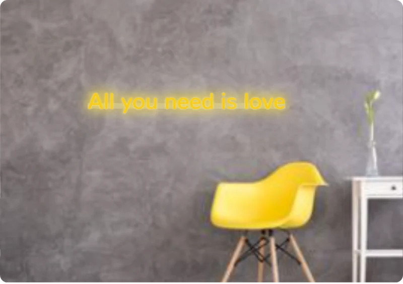 Custom text: All you need is love