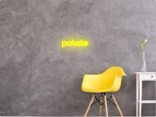 Custom text: patate