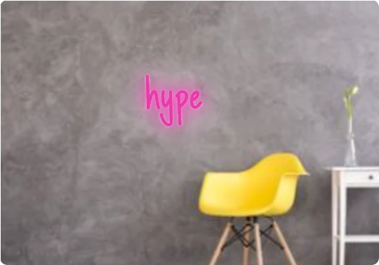 Custom text: hype