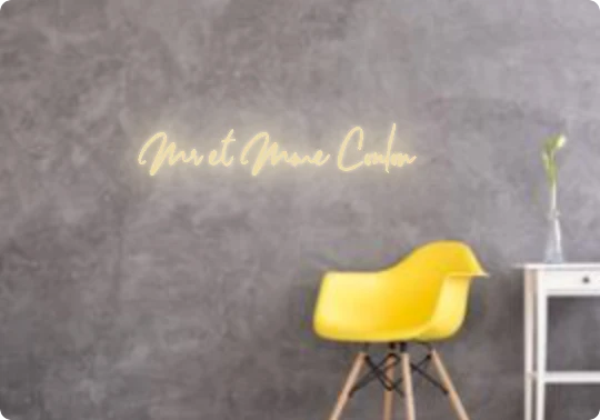 Custom text: Mr et Mme Coulon