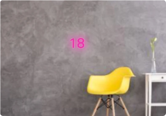 Custom text: 18