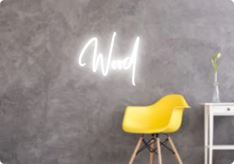 Custom text: Wood