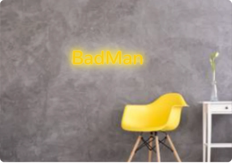 Custom text: BadMan