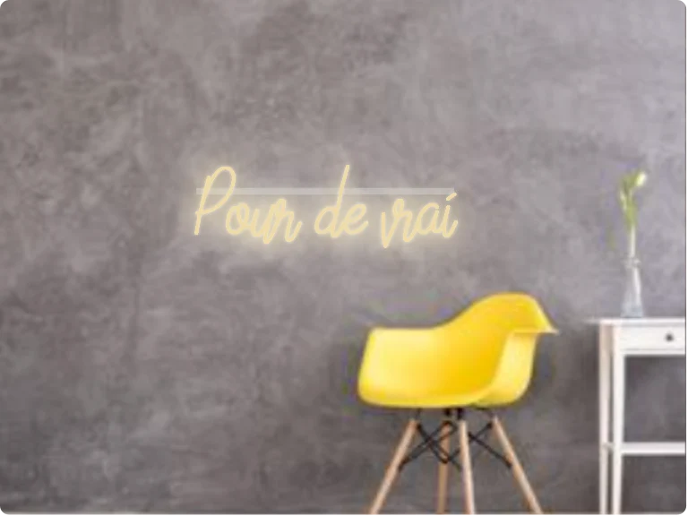 Custom text: Pour de vrai
