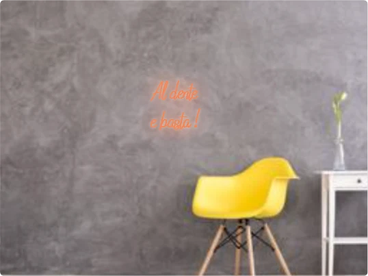 Custom text: Al dente e basta !