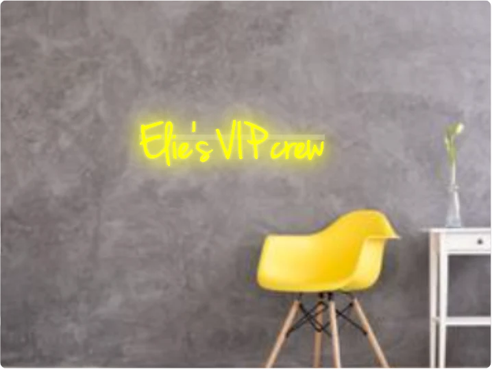 Custom text: Elie's VIP crew