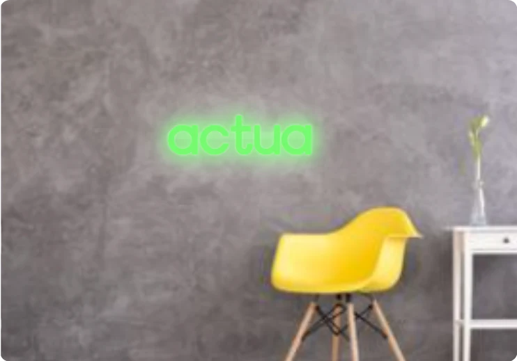Custom text: actua