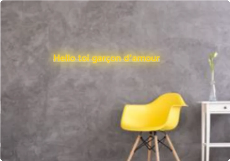 Custom text: Hello toi garçon d'amour