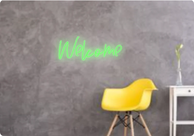 Custom text: Welcome