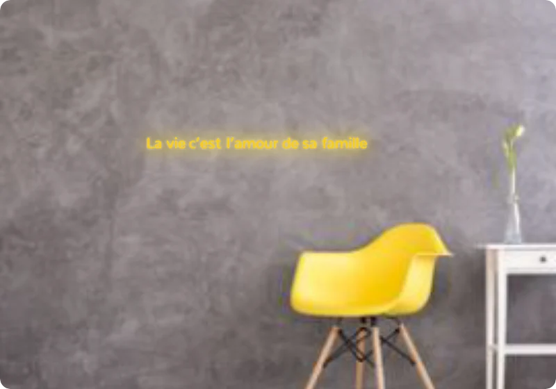 Custom text: La vie c’est l’amour de sa famille