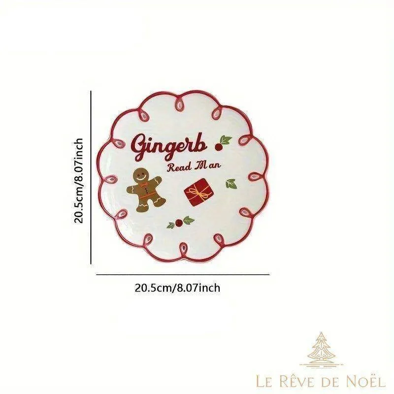 Assiette de Noël rouge