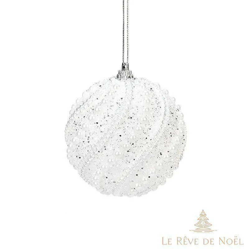 Lot de 6 Boules perlées - 8cm