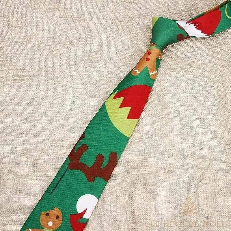 Cravate verte de Noël