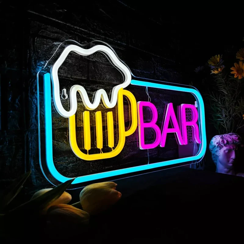 Bar Neon Sign for Home Bar Man Cave Nightclub Beach Store Design Holiday Celebration Party Decor Beer Bar Signs Dimmable Neon Lights signs