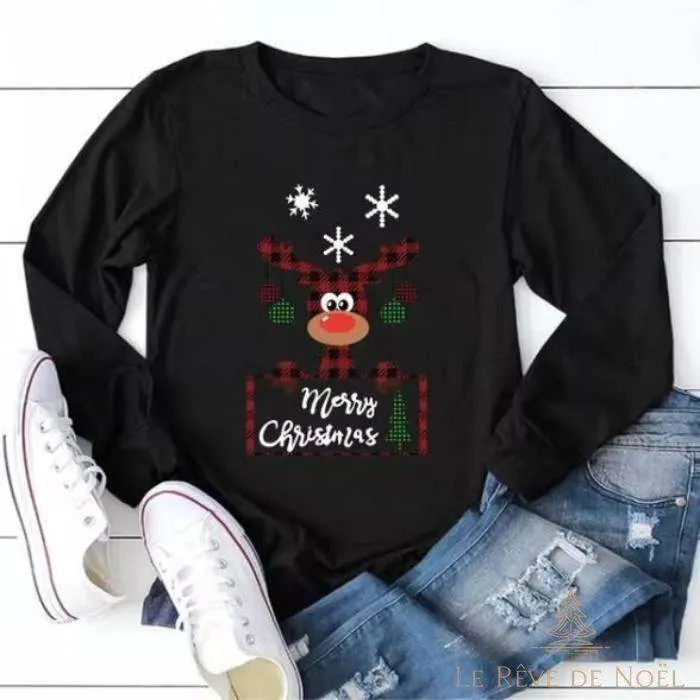 Pull long de Noël femme