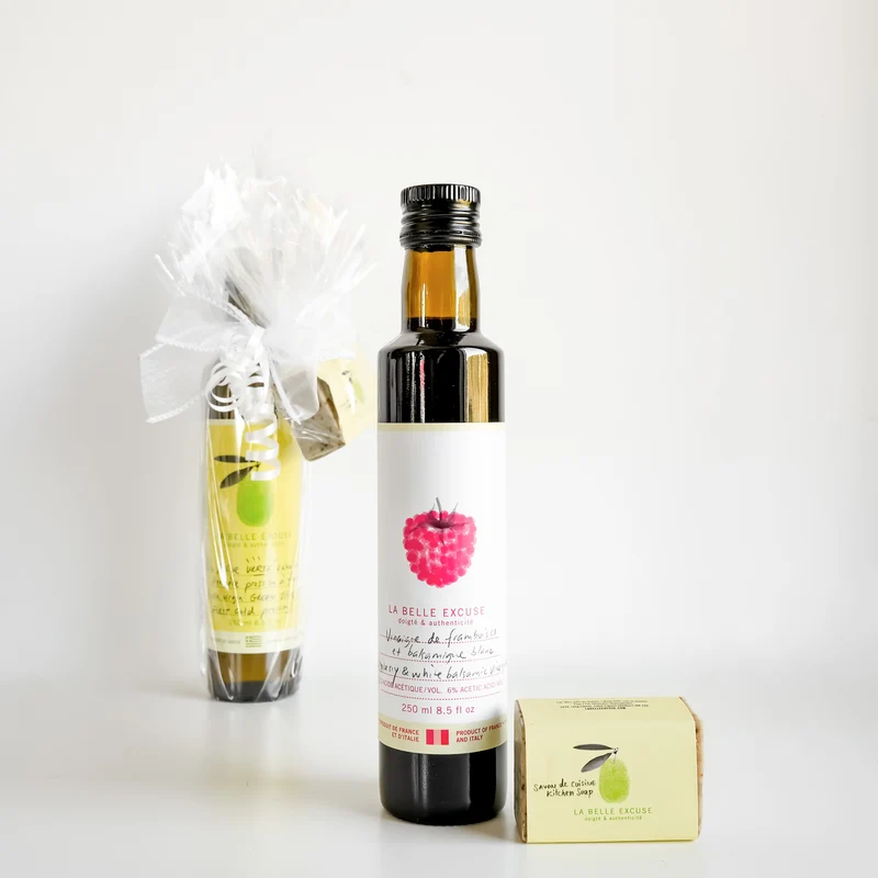 Ensemble-cadeau - Vinaigre de framboise & savon