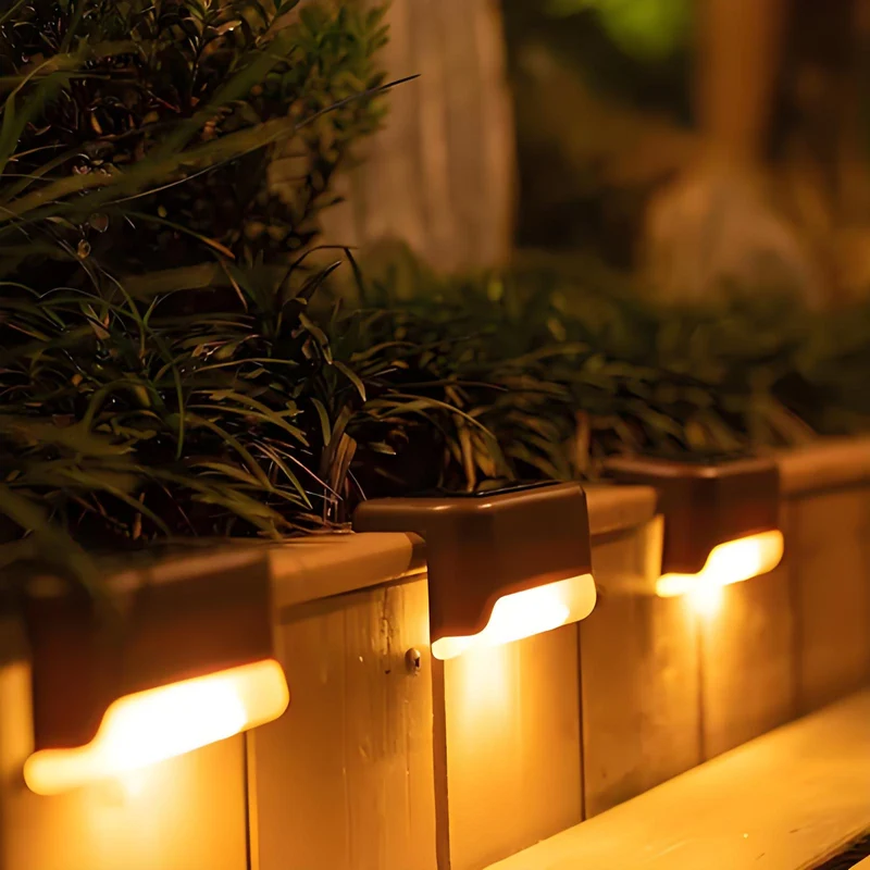 Quntis Solar Step Lights, IP65 Waterproof Professional Lighting for Outdoor Stairs and Steps