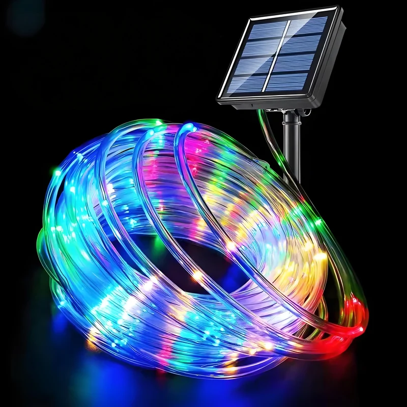 Quntis Solar Christmas Lights – Shatterproof Waterproof String Lights with 8 Modes & Auto On/Off for Garden, Patio & Outdoor Holiday Decor