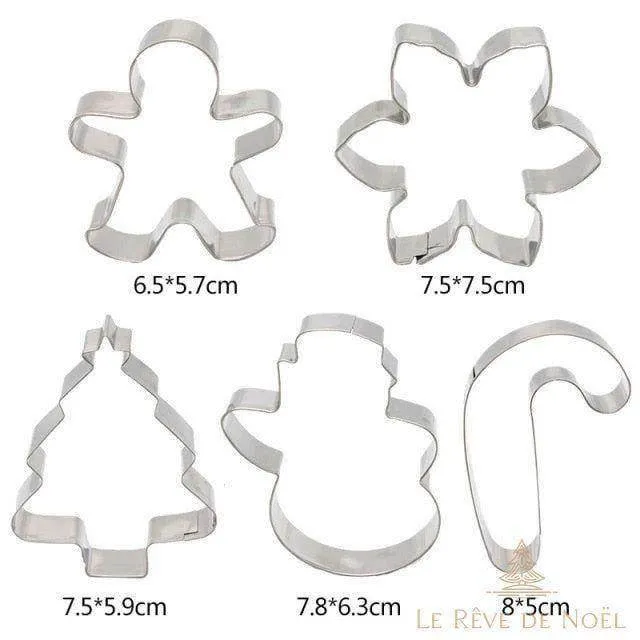 Lot de 5 emporte-pièces de Noël